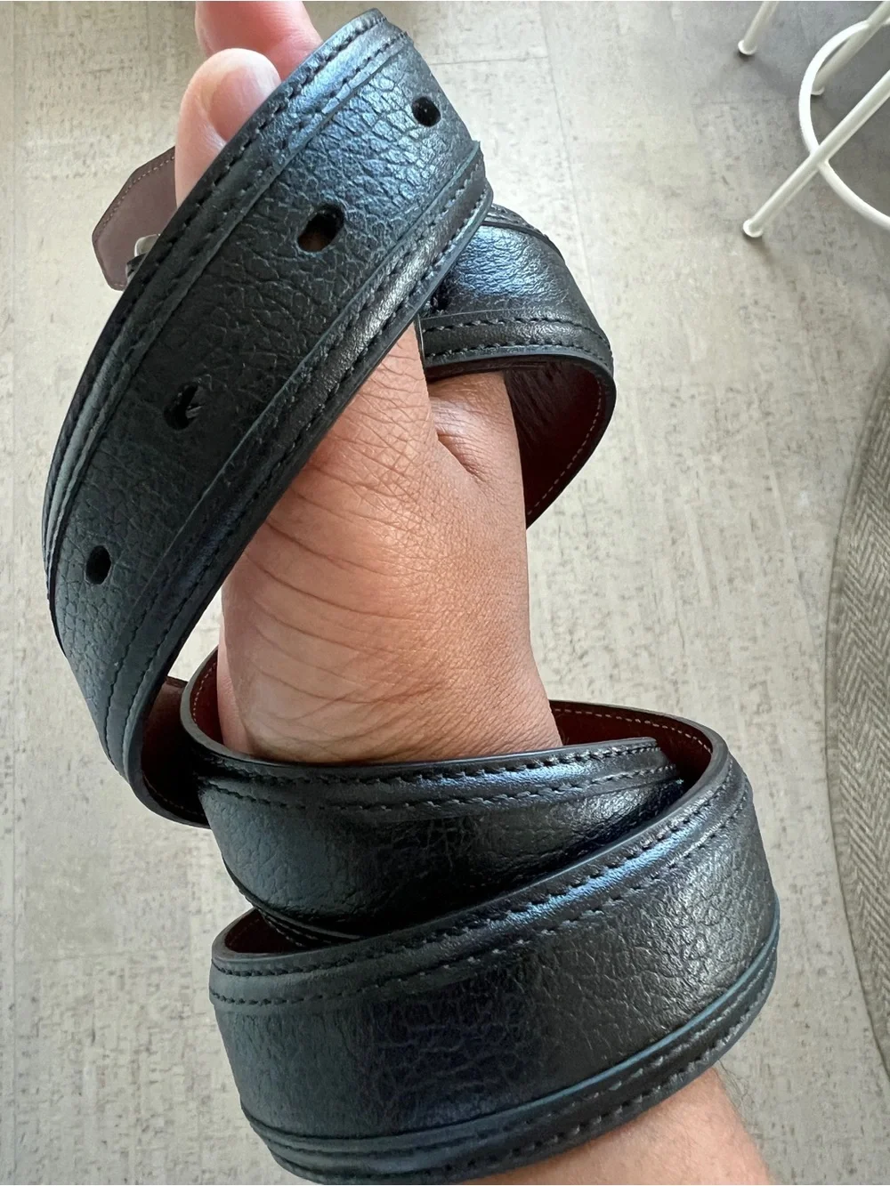 Johnston & Murphy Men's Black Leather Belt, size 36
